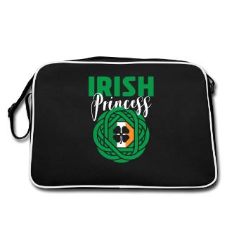 Irish Princess Celtic Knot St. Patrick's - Retro Bag - black/white - Back