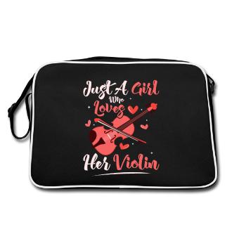 Juste une fille qui aime son violon violoniste Orchest - Sac Retro - noir/blanc - Dos