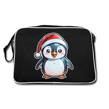 pingouin bonnet de noel - Sac Retro - noir/blanc - Dos