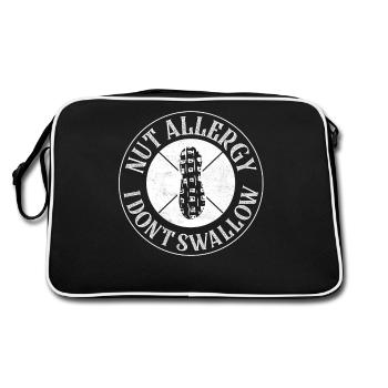 Allergie aux noix Je n’avale pas Sensibilisation à l’allergie aux noix - Sac Retro - noir/blanc - Dos