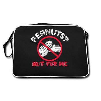 Cacahuètes? Nut For Me Sensibilisation à l’allergie aux noix - Sac Retro - noir/blanc - Dos