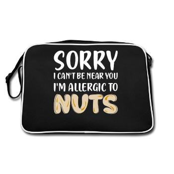 Désolé, je ne peux pas être près de vous, je suis allergique aux noix Noix - Sac Retro - noir/blanc - Dos