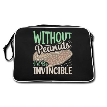 Sans les cacahuètes, je serais invincible allergique aux noix - Sac Retro - noir/blanc - Dos