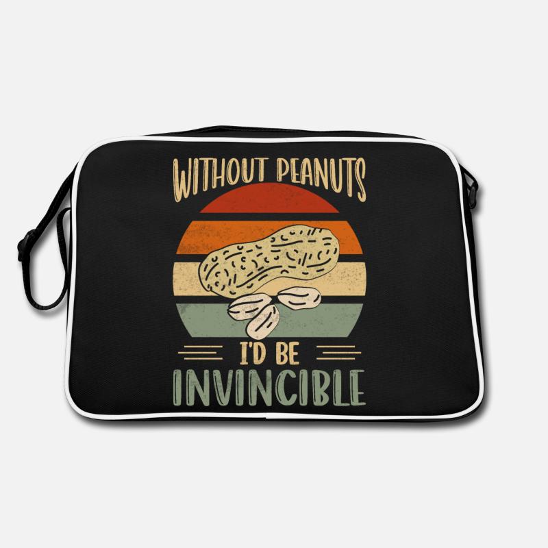 Without Peanuts I'd Be Invincible Awareness Nut Al Retro Tasche