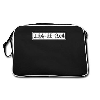 Queen's Gambit Cool Chess Player Algebraic - Retro Bag - black/white - Back
