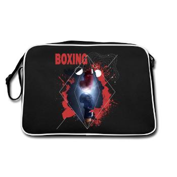 Boxing Boxing Boxing Boxing Gloves Boxing Match Boxing Ring - Retro Bag - black/white - Back