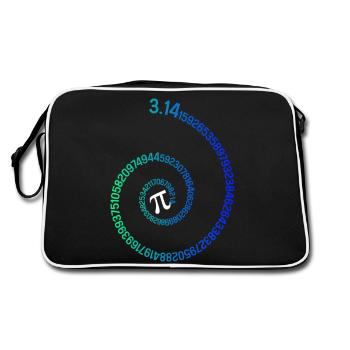 Pi Spirale Nouveauté Math Geek 3.14 Pi Jour - Sac Retro - noir/blanc - Dos
