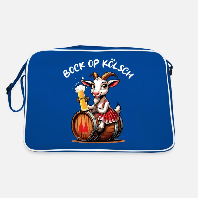 Ziege hat Bock op Kölsch Köln Köbes Karneval Alaaf Retro Tasche