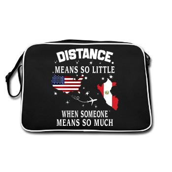 Distance Means So Little When Someone Means Much - Retro Bag - black/white - Back