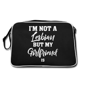 Je ne suis pas lesbienne mais ma copine est lesbienne - Sac Retro - noir/blanc - Dos