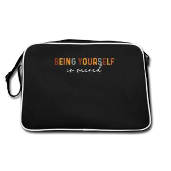 Être soi-même, c’est une citation sacrée pour prendre soin de soi - Sac Retro - noir/blanc - Dos