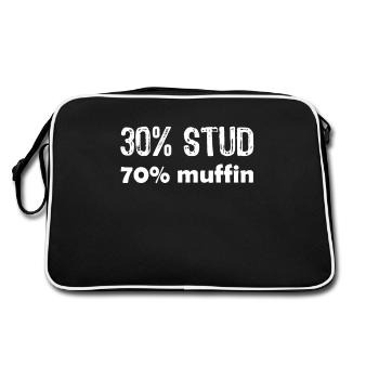 30 Stud 70 Funny Valentine Sayings Father's Day - Retro Bag - black/white - Back