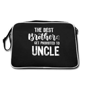 Les meilleurs frères sont promus au rang d’oncle drôle - Sac Retro - noir/blanc - Dos