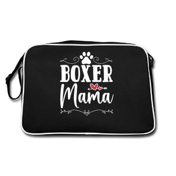 Boxer Mama Boxer chien cadeau pour amateur de Boxer - Sac Retro - noir/blanc - Dos