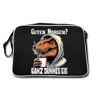 Dinosaure Café Matin Grouch Collègue Bureau Fatigué - Sac Retro - noir/blanc - Dos
