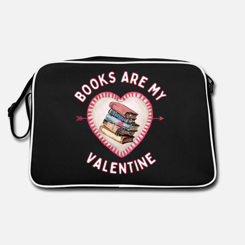 Bücher sind mein Valentinstag Retro Tasche