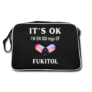 Ce n’est pas grave, je prends 500 mg de FUKITOL - Sac Retro - noir/blanc - Dos