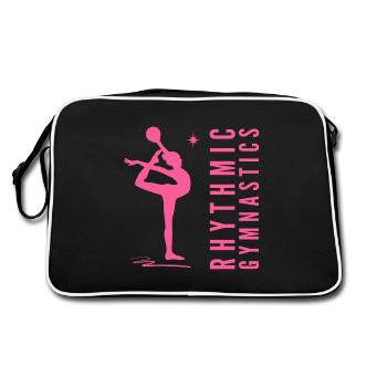 Rhythmic Gymnastics Gymnastik Gymnastin mit Ball - Retro Tasche - Schwarz/Weiß - Hinten