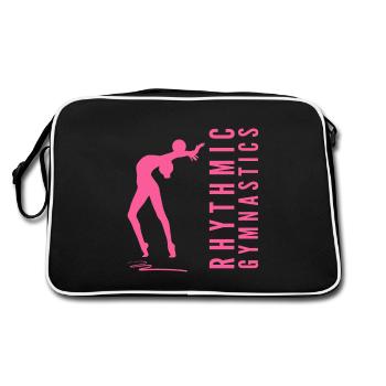 Rhythmic Gymnastics Gymnastik Gymnastin mit Ball - Retro Tasche - Schwarz/Weiß - Hinten