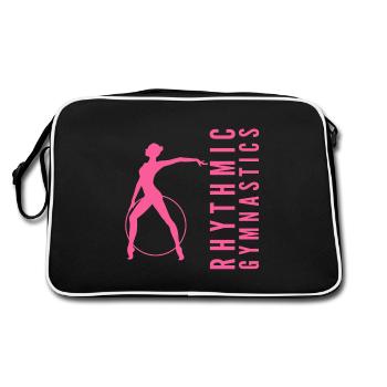gymnastique rythmique gymnaste de gymnastique avec cerceau - Sac Retro - noir/blanc - Dos