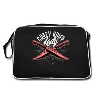 Crazy Knife Lady Knife Collector Hobby - Sac Retro - noir/blanc - Dos