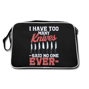 J’ai trop de couteaux Hobby Knife Collector - Sac Retro - noir/blanc - Dos