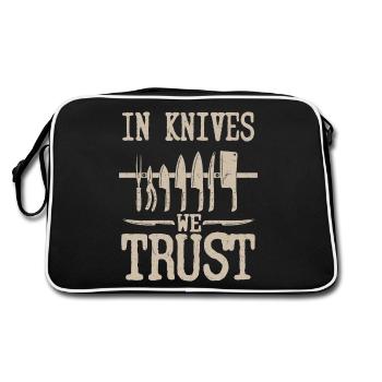 Dans Knives We Trust Knife Collector Hobby - Sac Retro - noir/blanc - Dos