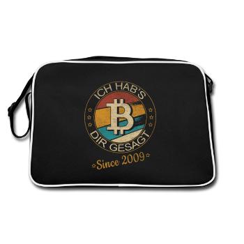 Crypto Bitcoin BTC Crypto - Je vous l’avais dit - Sac Retro - noir/blanc - Dos