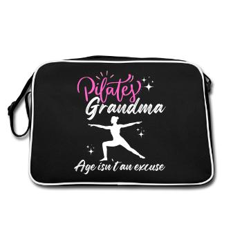 Pilates Grandma - Pilates Grandma pour cours de Pilates - Sac Retro - noir/blanc - Dos
