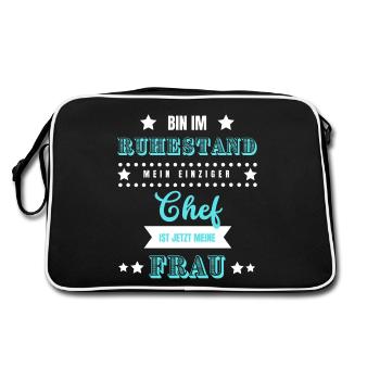 Retraite Retraité Retraité Drôle Femme Patron - Sac Retro - noir/blanc - Dos