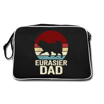 Eurasier Dad Vintage Dad Dog Eurasier - Retro Bag - black/white - Back