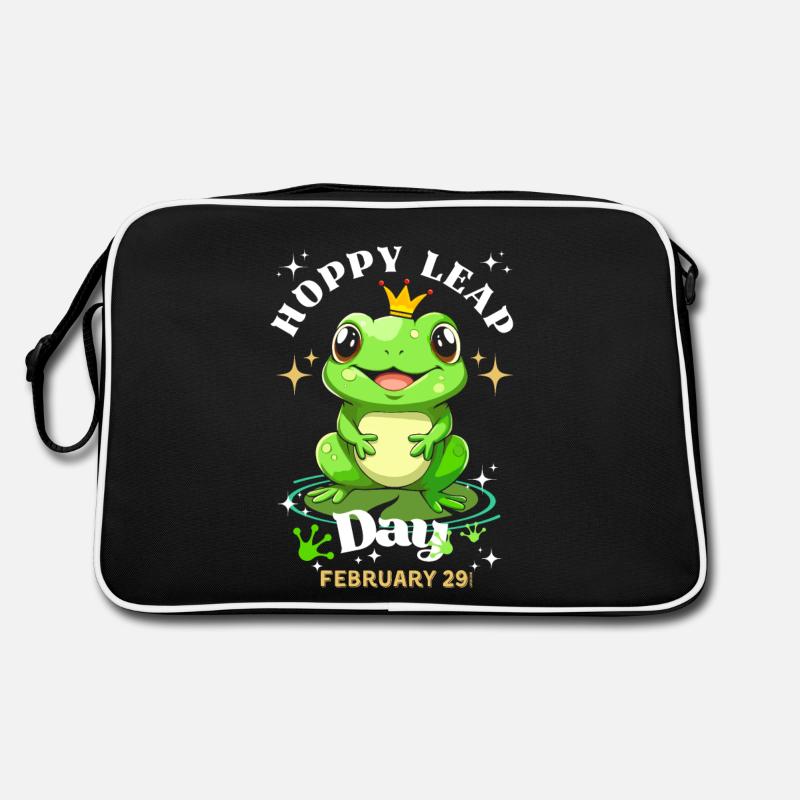 Hoppy leap day frog Retro Bag