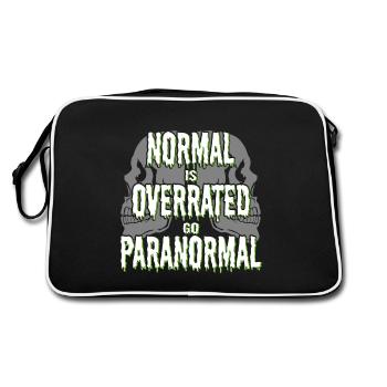 Normal Is Overrated Paranormal Ghost Investigator - Retro Tasche - Schwarz/Weiß - Hinten