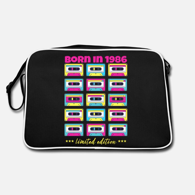 Né en 1986 Cadeau original de cassette classique Sac Retro