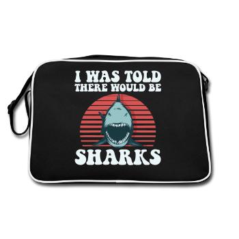 Hai-woche-humor-zitat-t-shirt - Retro Tasche - Schwarz/Weiß - Hinten