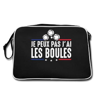 Je Peux pas j'ai les boules Boccia Boule Pétanque - Sac Retro - noir/blanc - Dos