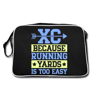 Funny XC Running Gift XC Runner Edition - Retro Bag - black/white - Back