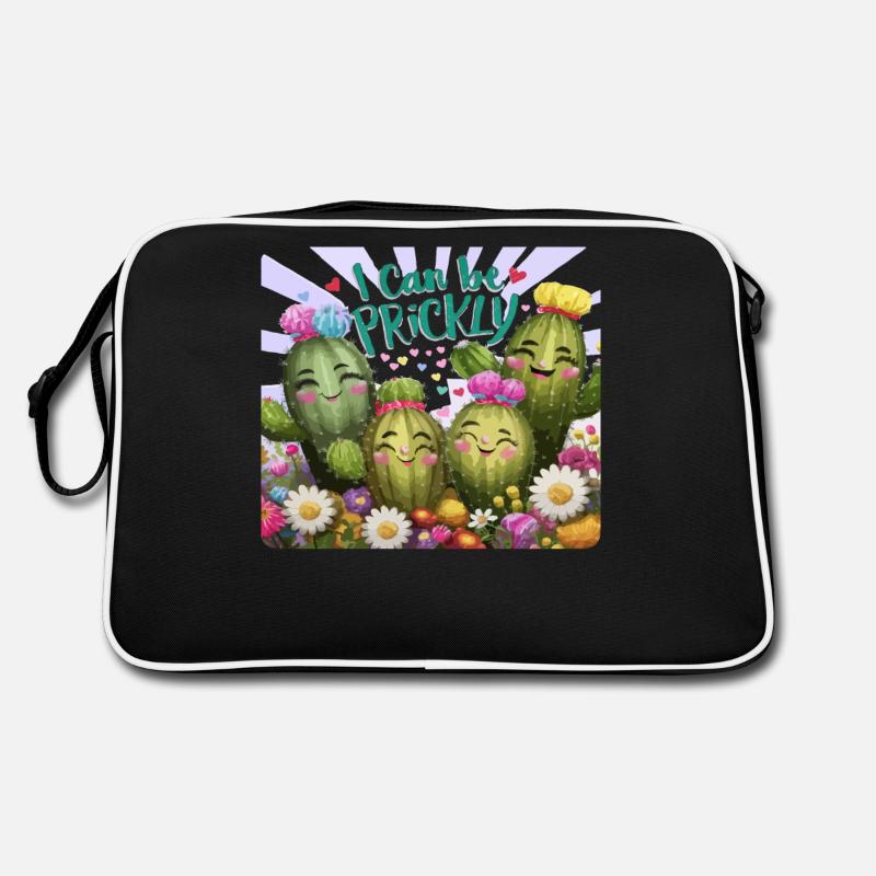 I can be Prickly - Retro Tasche - Schwarz/Weiß