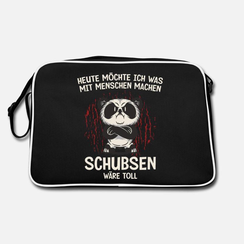 Drôle De Poussée Panda Dire Chemise Sac Retro