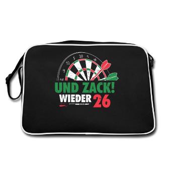 Dart Player Humor Zack 26 Tee - Retro Bag - black/white - Back