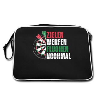 Dart Cycle Humor Tee - Retro Bag - black/white - Back