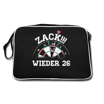 Dart Player Humor Zack 26 Tee - Retro Bag - black/white - Back
