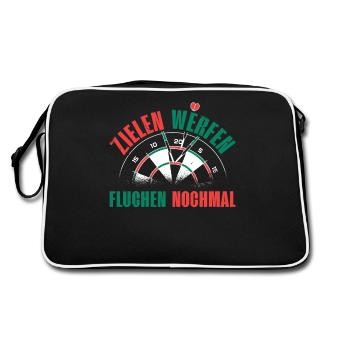 Dart Cycle Humor Tee - Retro Bag - black/white - Back