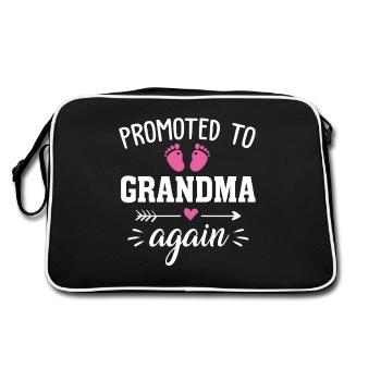 Promoted to grandma again - Retro Bag - black/white - Back