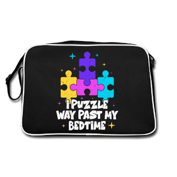 Je casse-tête bien au-delà de ma pièce de puzzle à l’heure du coucher - Sac Retro - noir/blanc - Dos