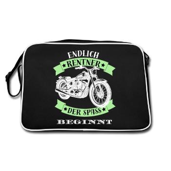 Retraite Retraité Moto Retraite Motard Fun Drôle - Sac Retro - noir/blanc - Dos