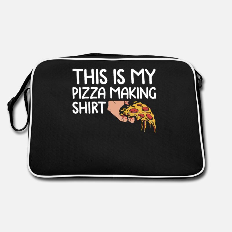 Pizza Lover's Kitchen T-shirt Retro Tasche