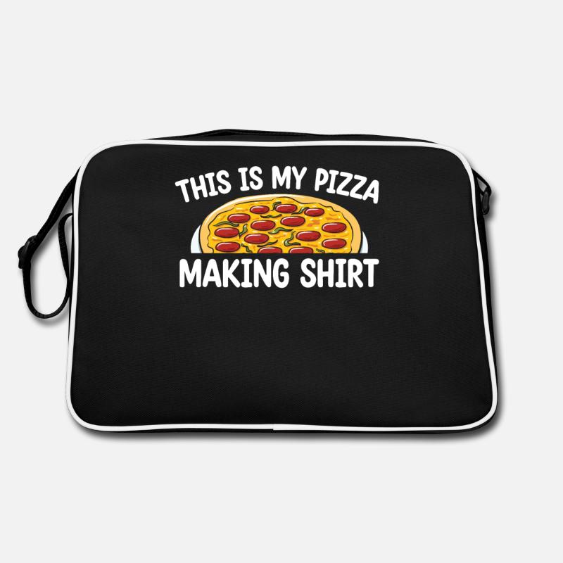 Pizza Lover's Kitchen T-shirt Retro Tasche