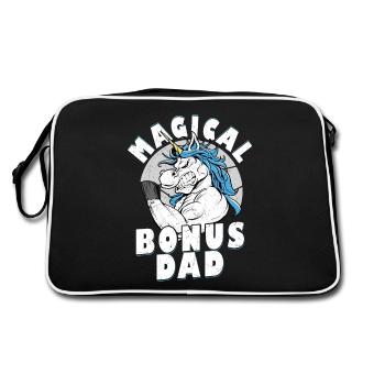 Magical Bonus Dad Adoption Stepfather - Retro Bag - black/white - Back