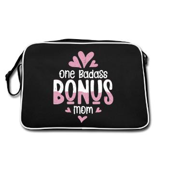 Une Badass Bonus Maman Adoption Belle-mère - Sac Retro - noir/blanc - Dos